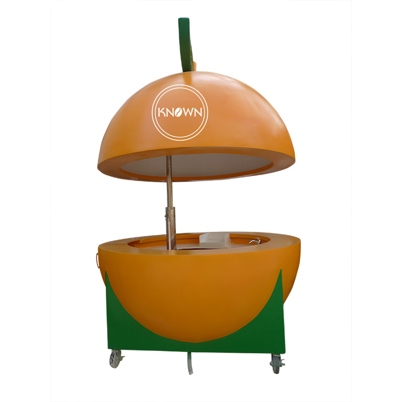 Customize Shape Food Cart Orange Hotsale Watermelon Food Fruit Juice Kiosk