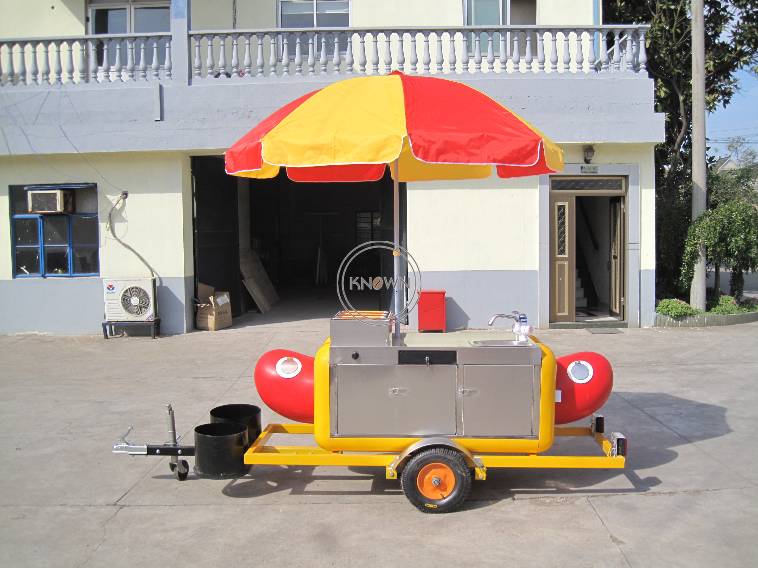 Commercial Unique Mobile Hot Dog Cart Shape Design Cute Food Trailer with Mini Hot Dog Vending Cart