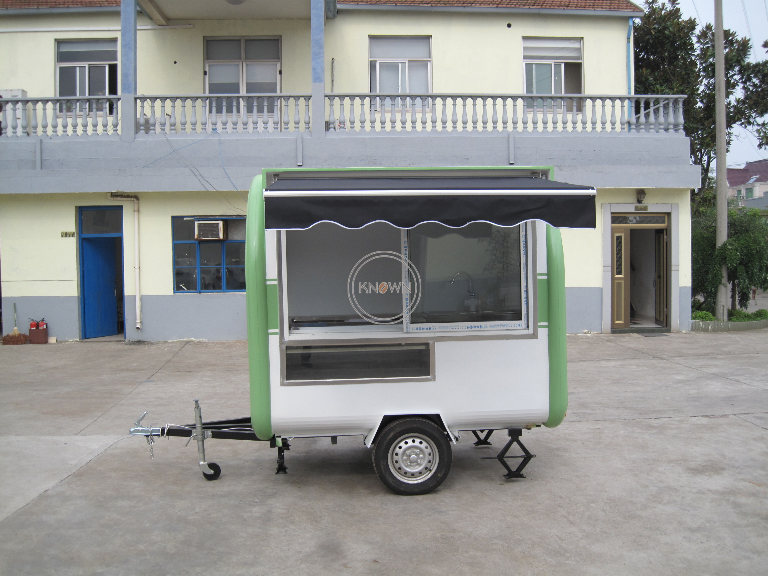 KN-280H Stainless Steel Catering Equipment Mobile Food Carts Vending Truck Cart for Street Snacks 