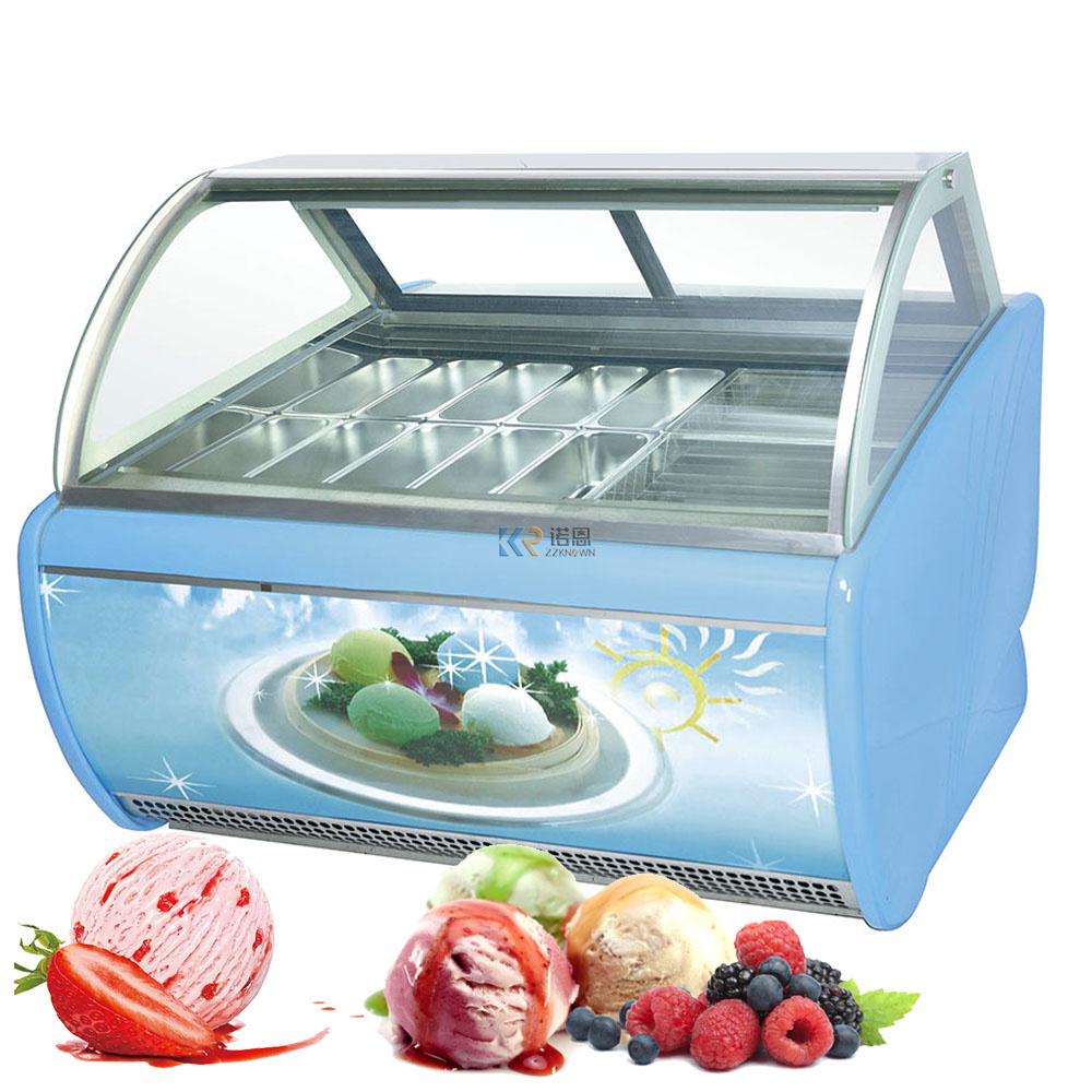 OEM Luxury Ice Cream Display Food Grade Popsicle Cabinet Freezer for Sale Cake Commercial Snack Showcase