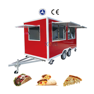 KN-FSH-400S Stainless Steel Fast Food Trailer With Deep Fryer And Oven Food Truck Trailer Mobile Food Trailer