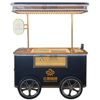 Factory Direct Sale Customized Gelato Cart Ice Cream Van Street Hand Push Gelato Ice Cream Cart