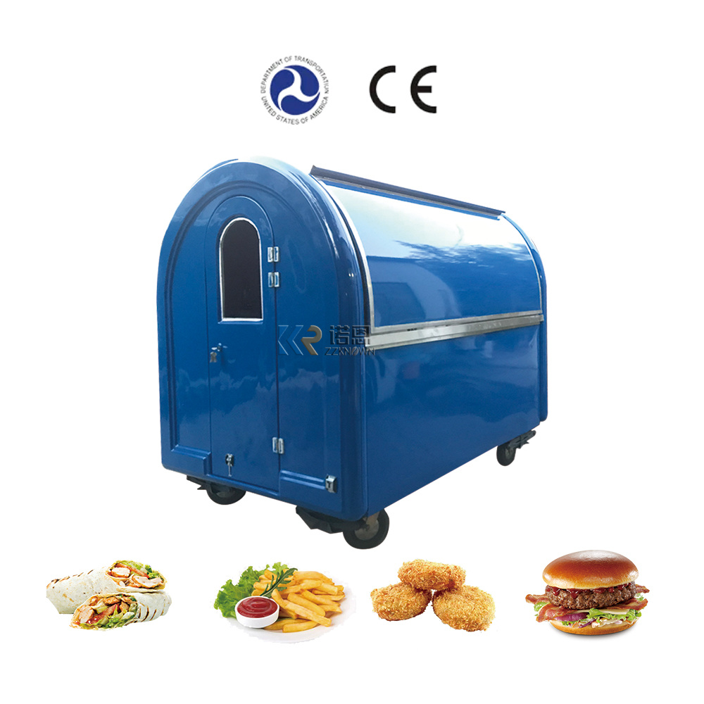 KN-FR-220A Europe Mobile Food Trailer Fully Equipped Food Truck Trailers with Full Kitchen Equipment