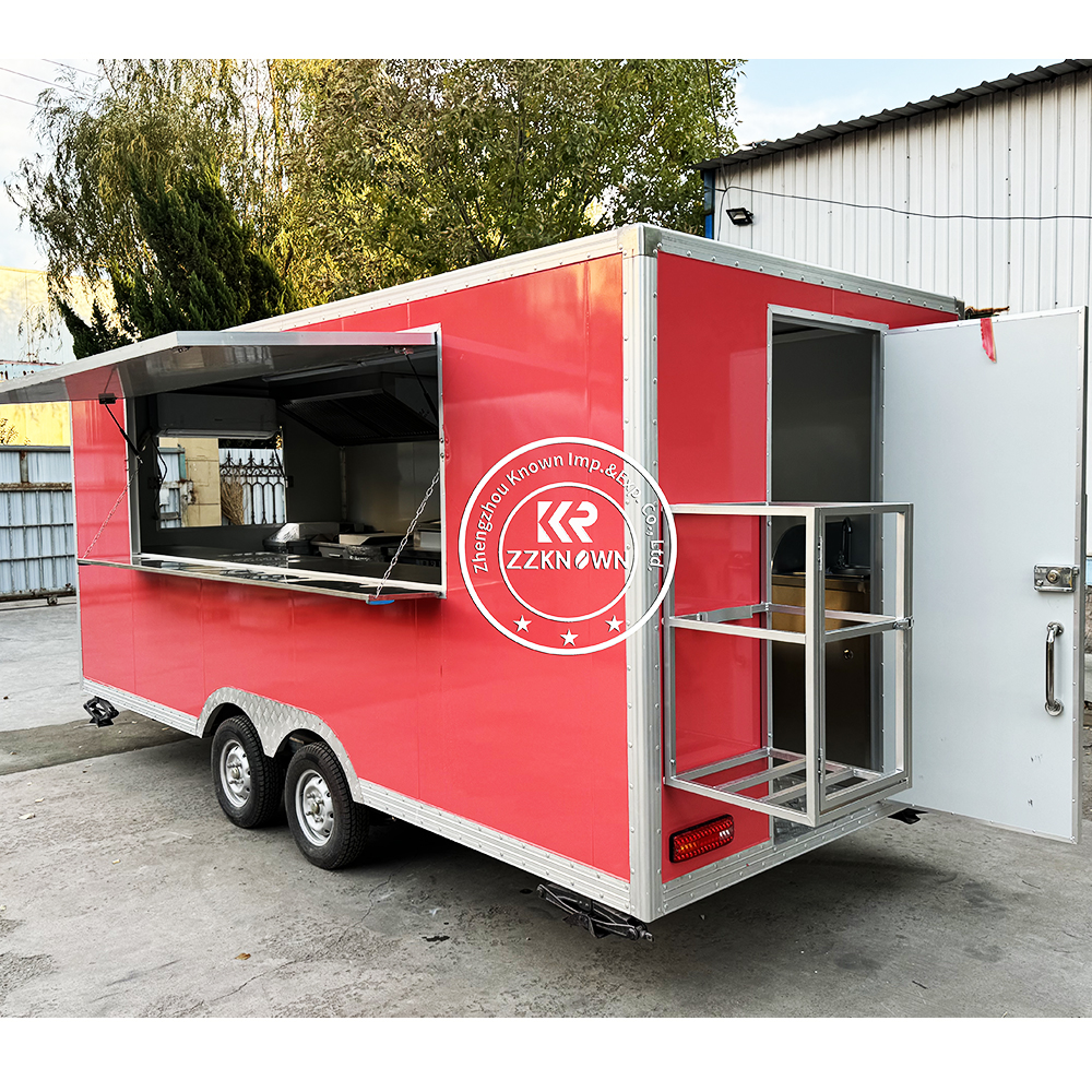 Commercial Mobile Street Food Truck Concession Foodtrailer Pizza Coffee Cart Mobile Coffe Kiosk For Catering Fully Equipped