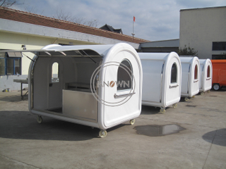 KN-280W 2.8m Length Fried Chicken Hot Dog Mobile Food Trucks for Sale Food Vending Carts 