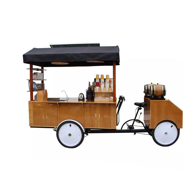 Customizable Electric Cargo Bike Street Vending Bicycle Adult Tricycle Moblie Drink Bubble Tea Coffee Van Cafe Cart for Sale