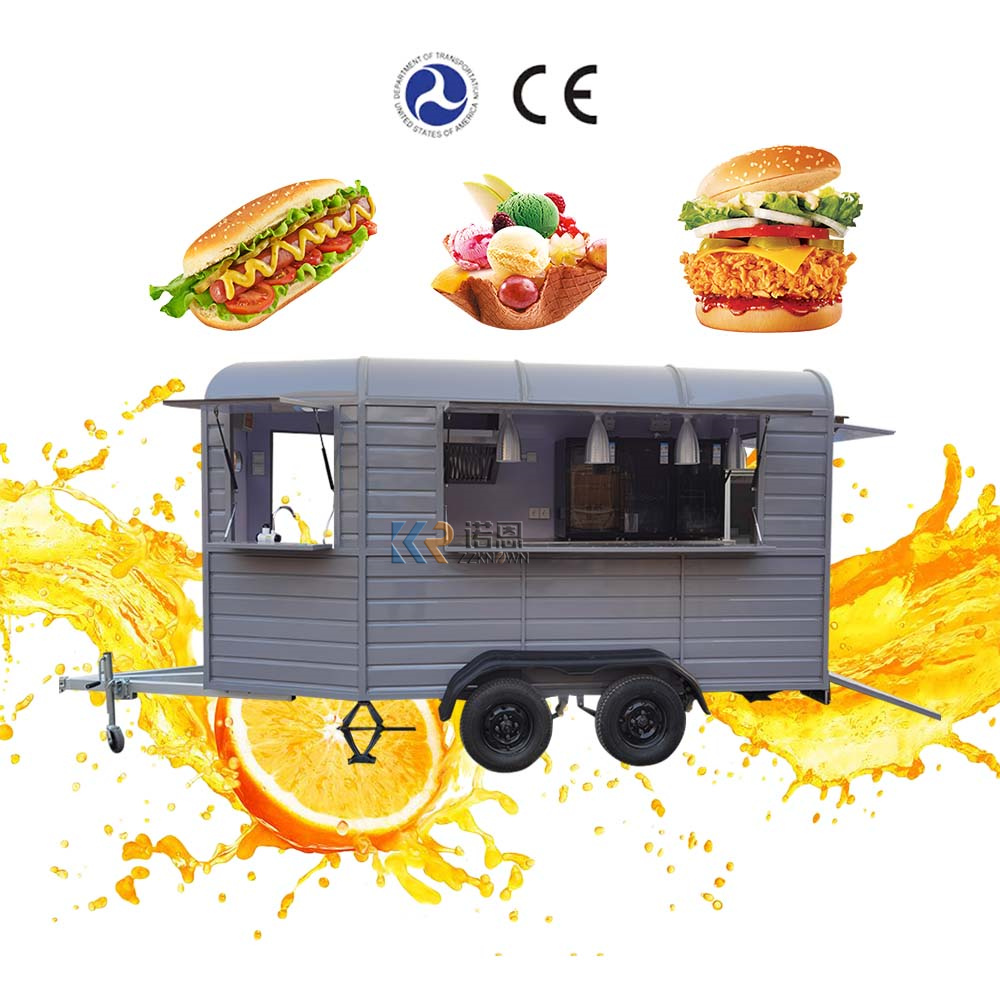 KN-YD-400G Concession Street Food Cart Coffee Carts Mobile Kitchen Horse Trailer Ice Cream Truck Mobile Bar