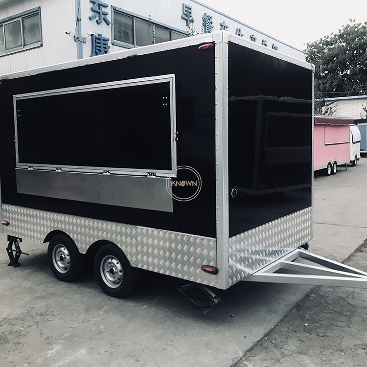KN-FSH-350 Outdoor Street Food Truck Hot Dog Mobile Food Cart Food Trailer With Full Kitchen