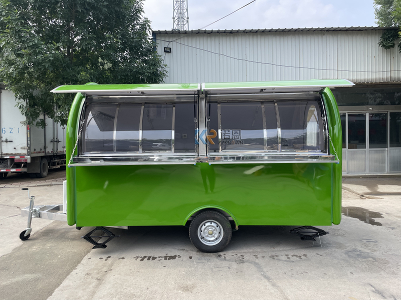 KN-FR-350B Snack Food Car Burger Truck Mobile Food Trailers With Equipments