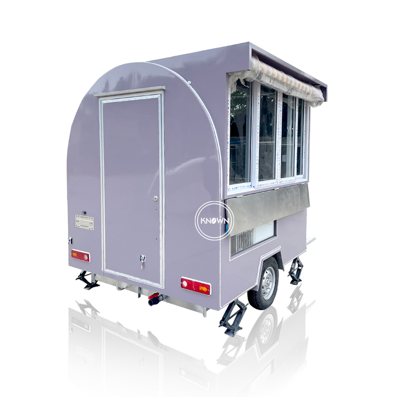 KN-FR-210H China Food Trailers Food Truck Ice Cart Kitchen Van Shop Station Mobile Caravan Trailers For Sale
