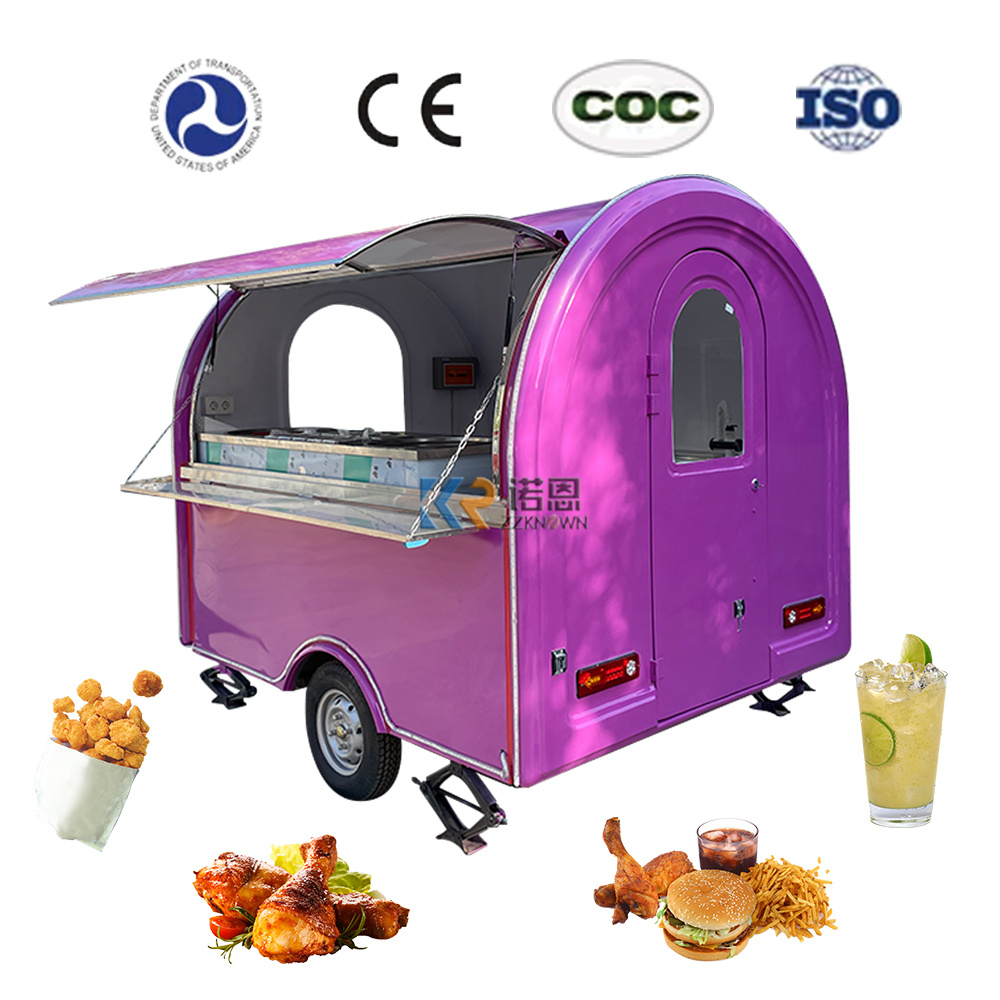Concession Food Kiosk Overseas Support Hot Selling Mobile Kitchen Catering Trailer Truck for Sale