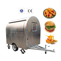 KN-QF-220B Outdoor Kitchen Fast Stainless Steel Food Trailer With Cooking Equipment Australian Food Truck