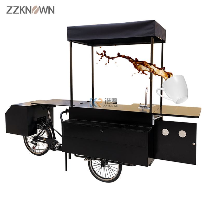 New Design Outdoor Street Commercial Coffee Bicycle with Water Supply System Retro Coffee Bicycle