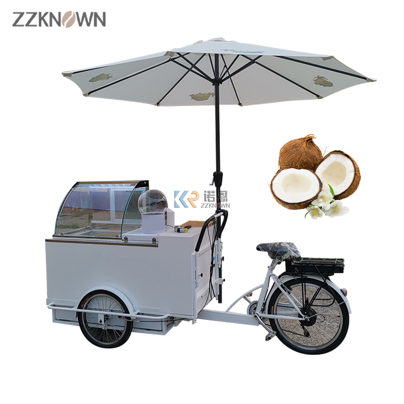Heavy Loading Coconut Water Bike Cold Drink Ice Cream Cart Tricycle for Sale