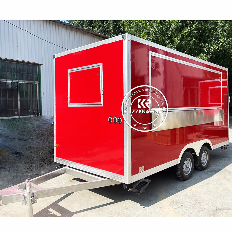 Mobile Street Food Truck Shaved Ice Trailer Bubble Tea Food Trailer Ice Cream Cotton Candy Truck With Cooking Equipment