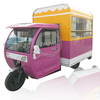 Little Bee Model Mobile Electric Food Tricycle Cart with Two Side Stainless Steel Cabinet