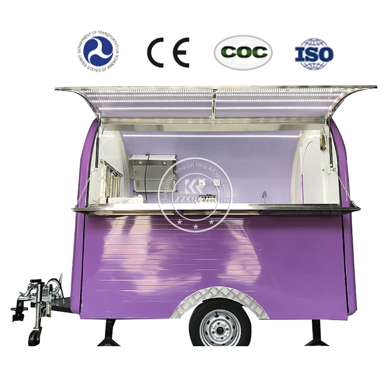 KN-FR-220B CE DOT VIN Approved Ice Cream Taco Lunch Food Cart Catering Food Truck Trailer for Weddings