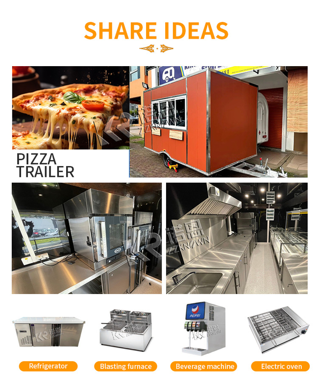 Customizable Commercial Food Street Multi-functional Food Truck Coffee Milk Tea Pizza Mobile Store Food Truck Trailer