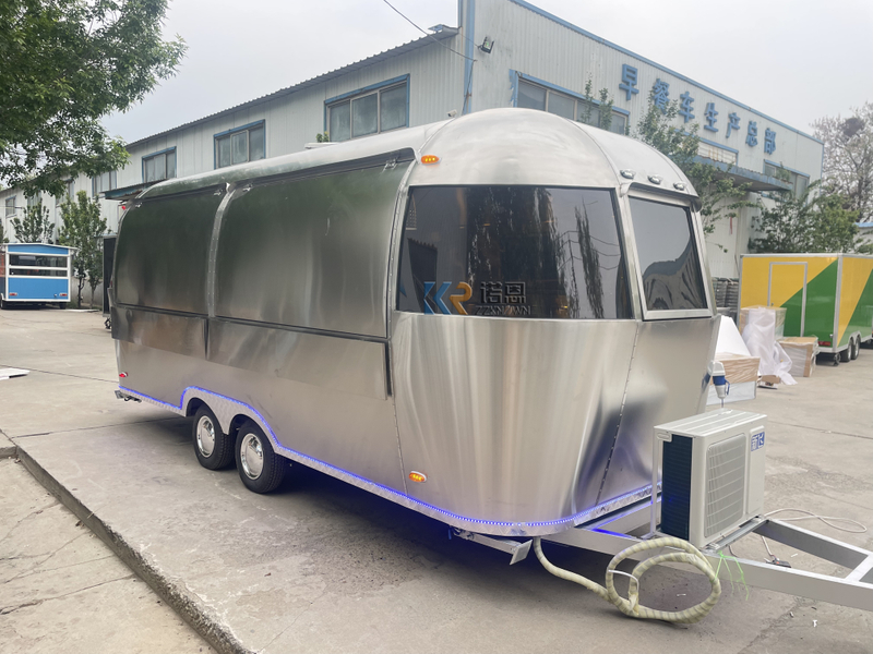 KN-QF-500L Fully Equipped Mobile Kitchen Food Truck Stainless Steel Food Trailer Cart Coffee Tea Cart 