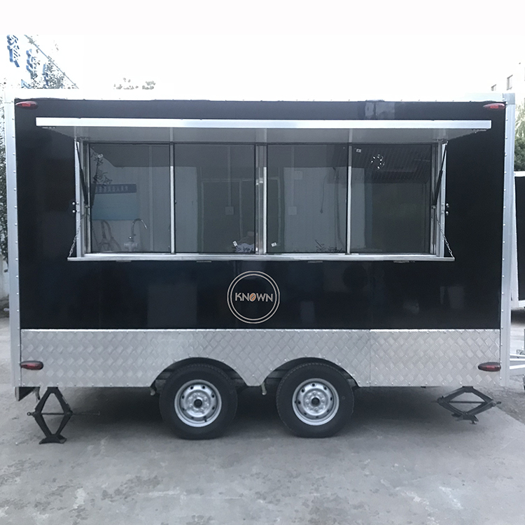KN-FSH-350 Outdoor Street Food Truck Hot Dog Mobile Food Cart Food Trailer With Full Kitchen