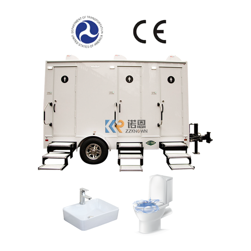 Portable Toilet And Shower Container Mobile Outdoor Caravan Trailer 3 Berth Bathroom Containers Portable Restroom