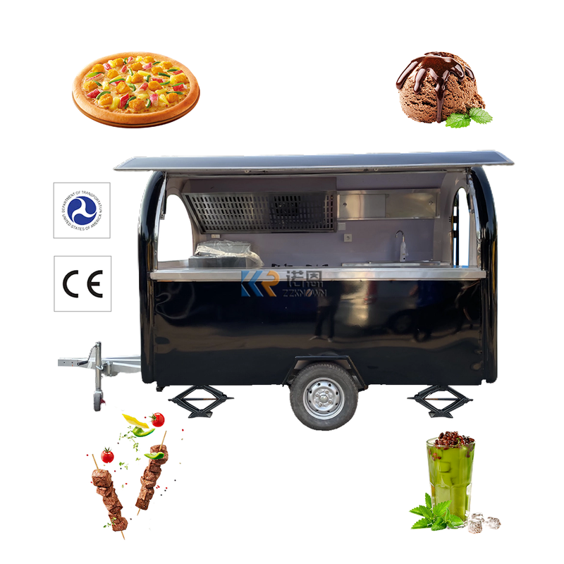 KN-FR-280B Fast Food Carts Ice Cream Fast Food Kiosk Food Vending Cart Food Trailer for Sale USA 