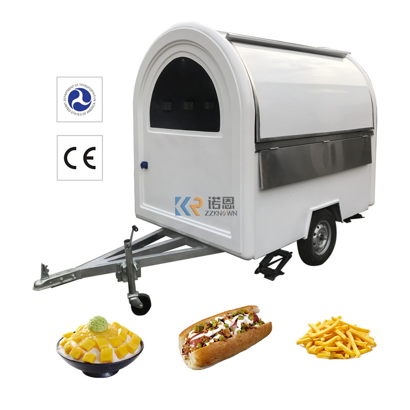 KN-FR-220B CE DOT Approved Snack Food Car Burger Truck Mobile Food Trailers With Equipments 