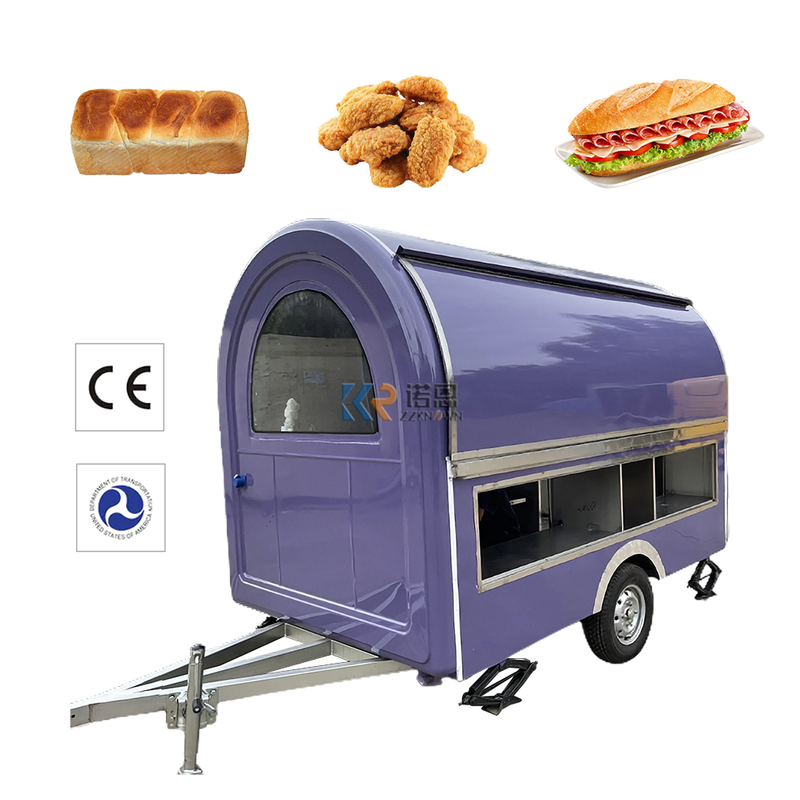 KN-FR-280B Mobile Catering Food Cart Burger Food Van Coffee Bar Mobile Kitchen Food Truck Trailer