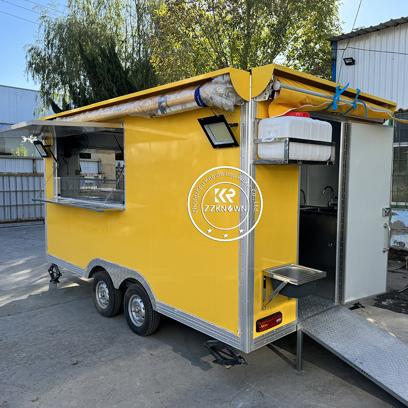 KN-FS350 3.5M Length Mobile Street Food Truck Electric Fast Food Cart for Sell Snack Customized Catering Vending Cart