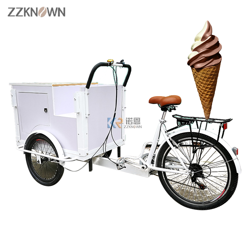Customized Food And Beverage Kiosk Coffee Beer Display Car Summer Cold Drink Rider Pushing Gourmet Cargo Truck