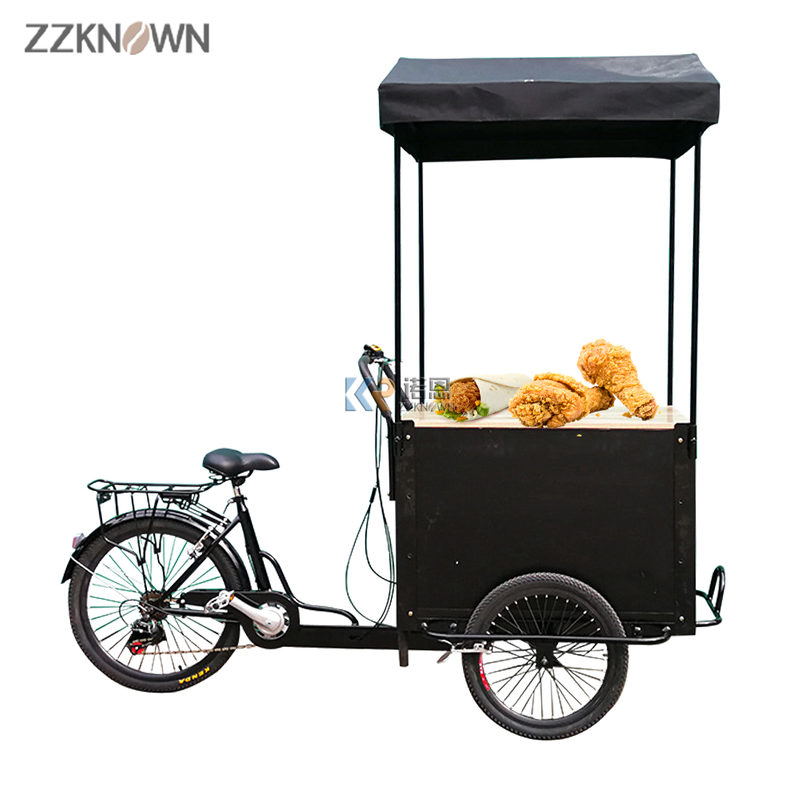 Popular Business Classic Coffee Bike Electric Mobile Food Truck Drink Tricycle Coffee Cart for Coffee Street Sale