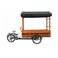 Vending Bicycle Adult Tricycle Electric Cargo Bike Street Outdoor Beverage Drink Coffee Van Food Cart for Sale Customizable