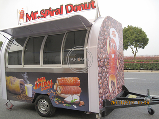 KN-290 Hot Food Donut Ice Cream Coffee Shop Mobile Cart