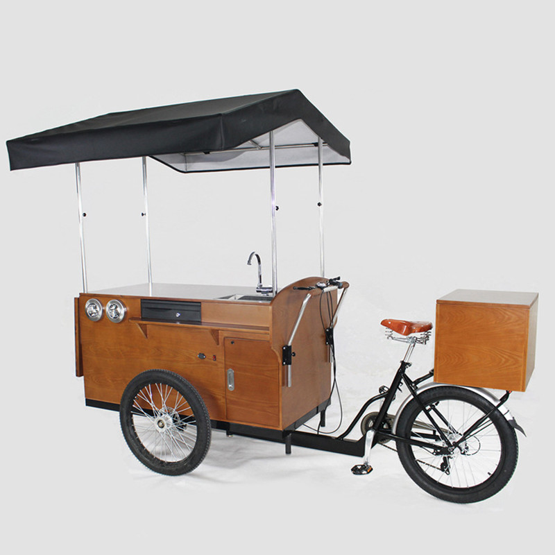 Classic Electric Cargo Bike Adult Tricycle Europe Mobile Food Cart for Sale Coffee Fruit Beer on The Street Display Kiosk