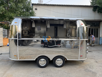 KN-QF-400BT Fully Equipped Mobile Kitchen Food Truck Hot Dog Food Stand Cart Bike Trailer Mobile Fast Stainless Steel Food Trailer
