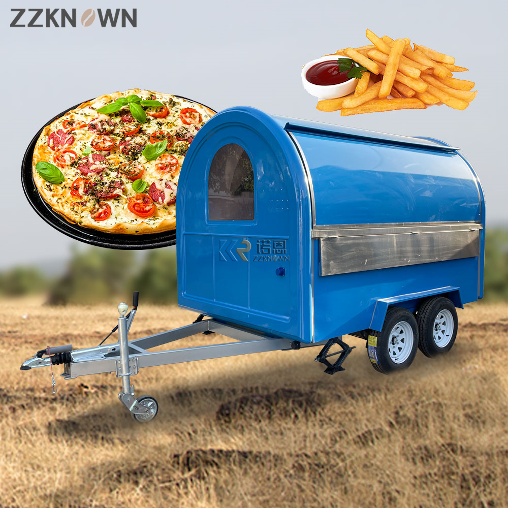 Customized Concession Bubble Tea Coffee Vending Cart Food Trailer Fully Equipped Food Truck For Sale Europe 