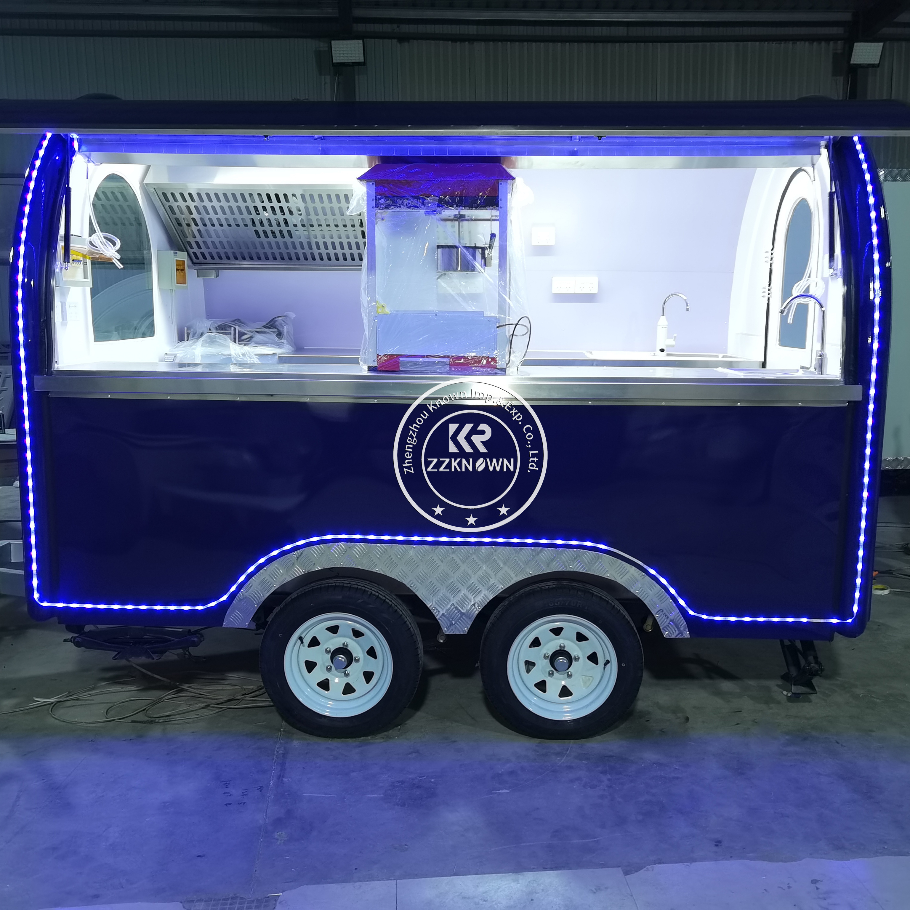 Mobile Kitchen Pizza Fast Food Trailer Alumina Airstream Mobile Coffee Ice Cream Food Truck Trailer With Full Kitchen For Sale