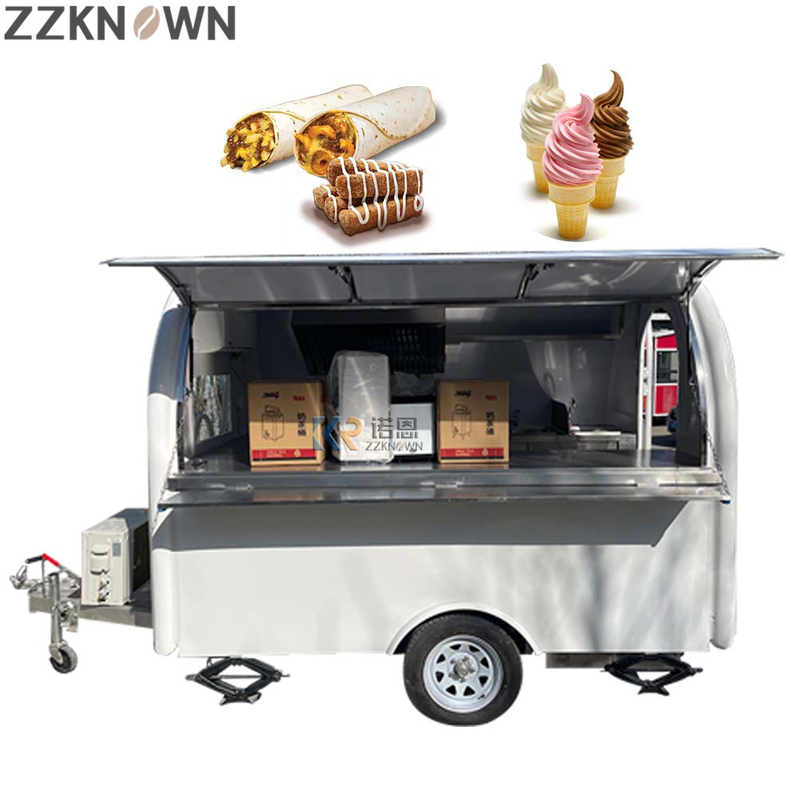 KN-FR-280W Fast Food Kiosk Hot Sale Best Quality Mobile Food Trailer Mobile Catering Truck for Sale