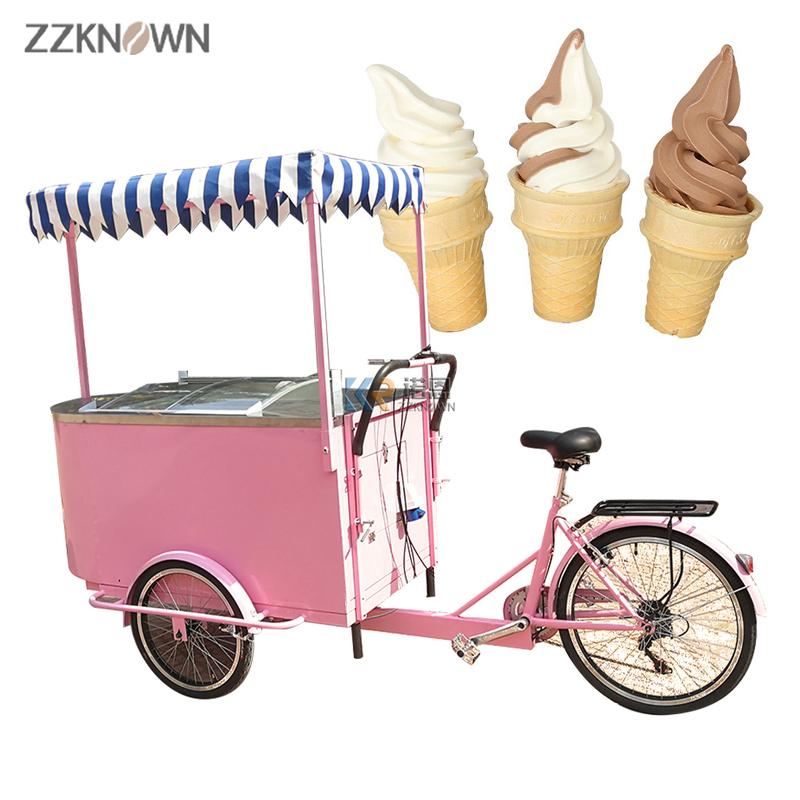 Freezer Mobile Tricycle Ice Cream Bike Electric 3 Wheel Street Business Bike