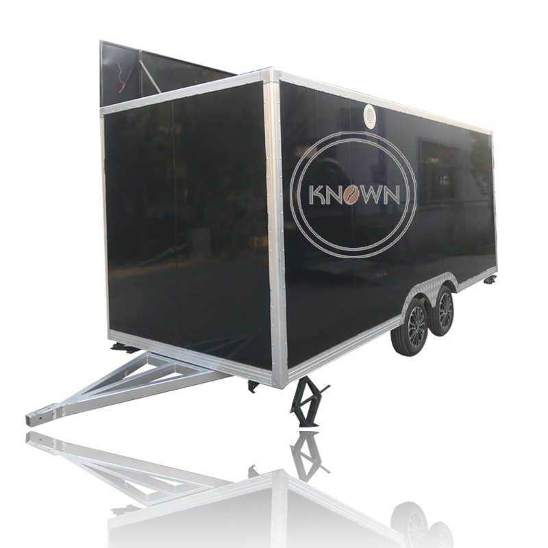 New Arrival Food Trailer Hot DogsCart Stainless Steel Mobile Ice Cream Food Truck Caravan Trolley
