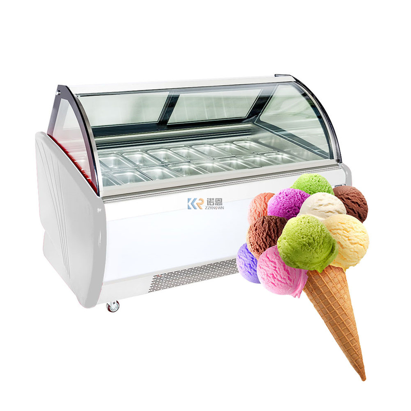 New Design Supermarket Ice Cream Display Food Grade Freezer Showcase Ice Cream Gelato Refrigerator Popsicle Cabinet