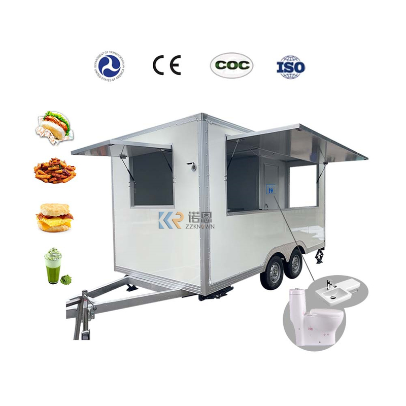 Custom Square Street Mobile Mini Fast Food Trailer for Usa Food Truck Coffee Selling Food or as Coffee Bar or Shopping Bar