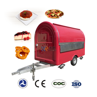 KN-FR-280B Mobile Food Cart Trailer Stainless Steel Ice Cream Truck Snack Food Carts for Sale