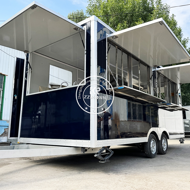 Pizza Hotdog Bbq Mobile Street Fast Food Caravan Trailer Cooking Equipment Camion Food Truck a Vendre
