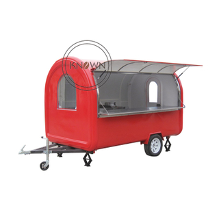 KN-280B Mobile Food Cart Trailer Ice Cream Truck Snack Food Carts for Sale Stainless Steel Table with Free Shipping by Sea