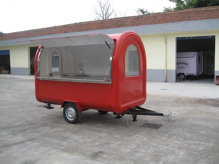 The Best Selling Long 280cm Mobile Food Carts Trailer Ice Cream Truck Snack Food Carts Customized Colors with Free Shipping