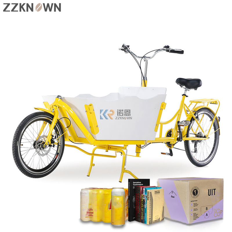 Large Capacity Electric Front loading bicycle Tricycle Front loading 2 Wheel Electric Cargo Bike two wheels cargo bike for adult kids
