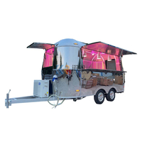 KN-QF-500S Custom Airstream Mobile Food Truck Catering Truck For Sale Concession Stainless Steel Food Trailer