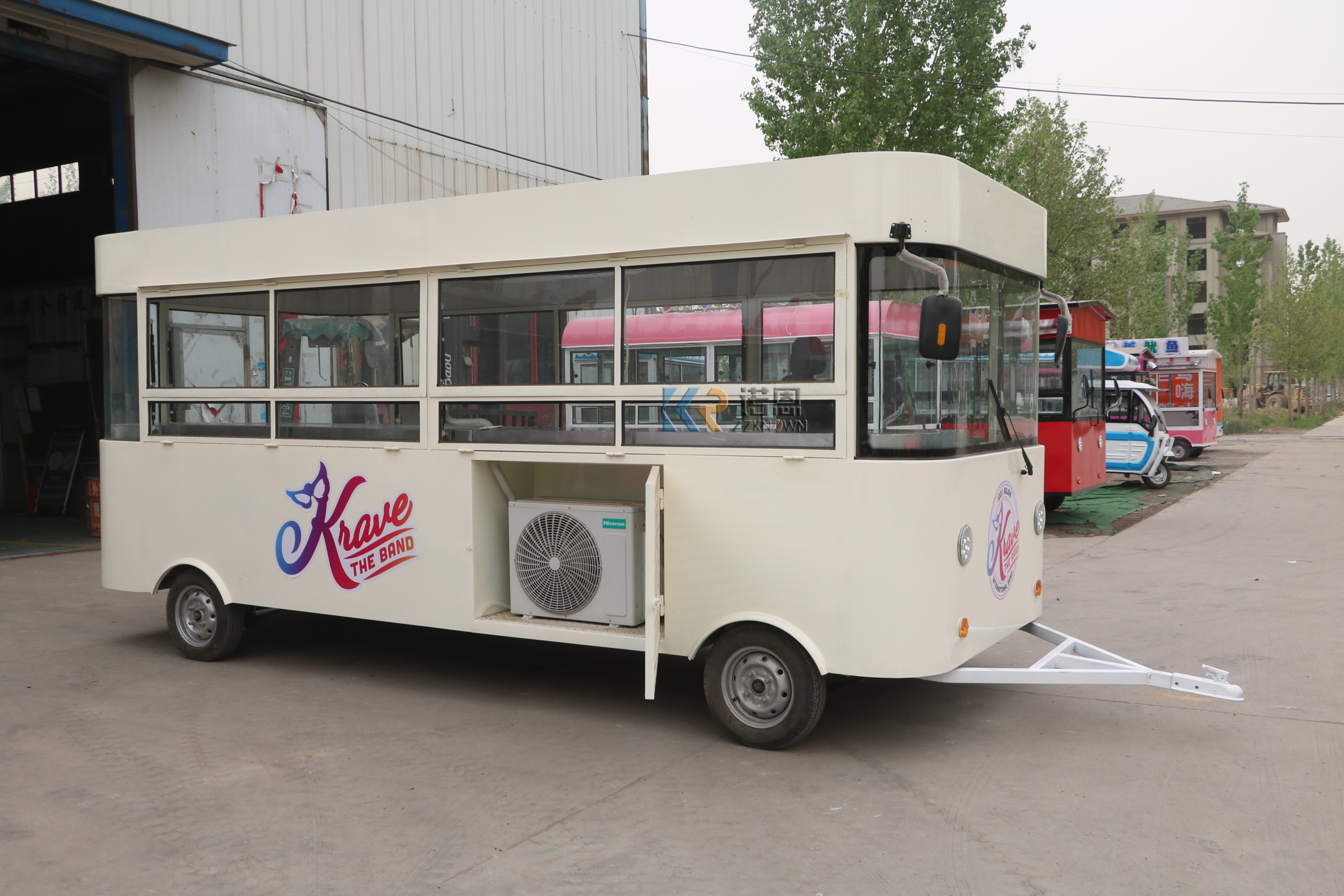 KN-JJ500 Mobile Ice Cream Snack Vending Cart Customized Food Cart BBQ Electric Food Trailer Large Food Car