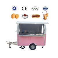The Most Popular Customized 220 Cm Long Food Cart Food Truck Mobile Food Trailer